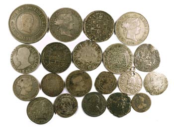Lote de 20 monedas españolas en plata de ... 