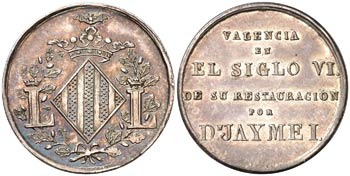 (1838). Isabel II. Valencia. Medalla. ... 