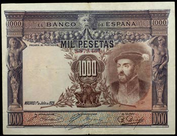 1925. 1000 pesetas. (Ed. pág. 105, ver ... 
