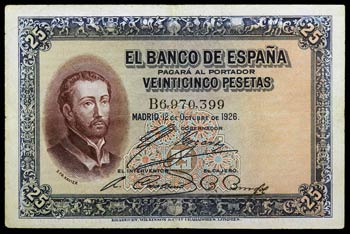 1926. 25 pesetas. (Ed. D3 var) (Ed. 402 ... 