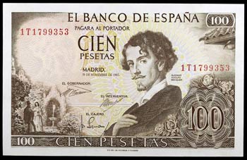 1965. 100 pesetas. (Ed. D71a) (Ed. 470a). 19 ... 