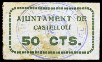 Castellolí. 50 céntimos. (T. 877). ... 
