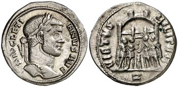 (294-295 d.C.). Diocleciano. Roma. Argenteo. ... 