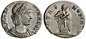 (337-340 d.C.). Teodora. AE 15. (Spink ... 