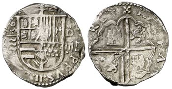 1595. Felipe II. Valladolid. D. 4 reales. ... 