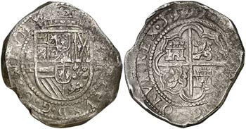 1597. Felipe II. Segovia. Árbol. 8 reales. ... 