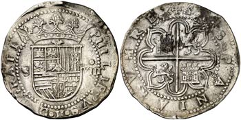 s/d. Felipe II. Sevilla. . 8 reales. (Cal. ... 