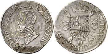 1576. Felipe II. Amberes. 1 escudo felipe. ... 
