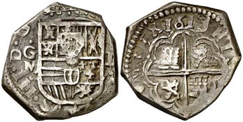 1613/2. Felipe III. Granada. M. 2 reales. ... 