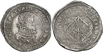 1611. Felipe III. Messina. 1 escudo. (Vti. ... 