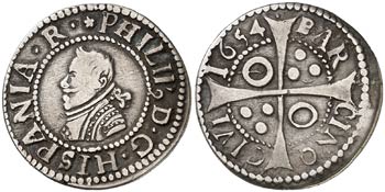 1654. Felipe IV. Barcelona. 1 croat. (Cal. ... 