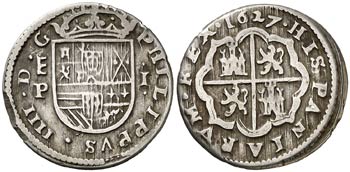 1627. Felipe IV. Segovia. P. 1 real. (Cal. ... 