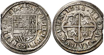 1628. Felipe IV. Segovia. P. 2 reales. (Cal. ... 