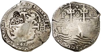1660. Felipe IV. Potosí. E. 8 reales. 22,40 ... 