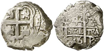 1736. Felipe V. Potosí. E. 4 reales. (Cal. ... 