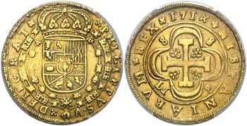 1714. Felipe V. Sevilla. M. 8 escudos. (Cal. ... 