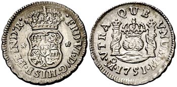 1751. Fernando VI. México. M. 1/2 real. ... 