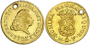 1752. Fernando VI. México. MF. 1 escudo. ... 