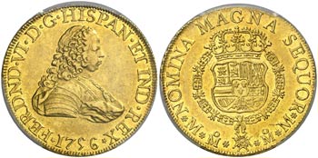 1756. Fernando VI. México. MM. 8 escudos. ... 