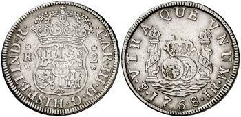 1768. Carlos III. Potosí. JR. 2 reales. ... 