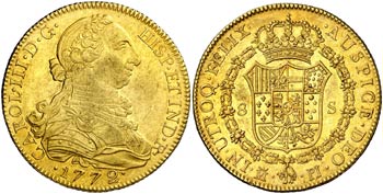 1772. Carlos III. Madrid. PJ. 8 escudos. ... 