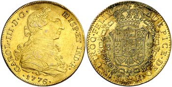 1776. Carlos III. Madrid. FA. 8 escudos. ... 