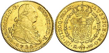 1790. Carlos IV. Madrid. MF. 2 escudos. ... 