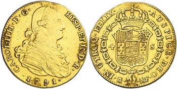 1791. Carlos IV. Madrid. MF. 4 escudos. ... 
