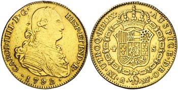 1792. Carlos IV. Madrid. MF. 4 escudos. ... 
