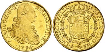 1795. Carlos IV. México. FM. 8 escudos. ... 
