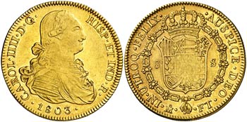 1803. Carlos IV. México. FT. 8 escudos. ... 