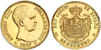 1887*1961. Estado Español. MPM. 20 pesetas. ... 