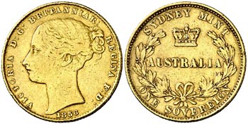 1856. Australia. Victoria. Sydney. 1 libra. ... 