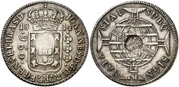 1814. Brasil. Juan, Principe Regente. 960 ... 