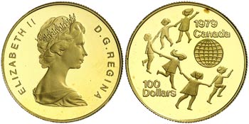 1979. Canadá. Isabel II. 100 dólares. (Fr. ... 