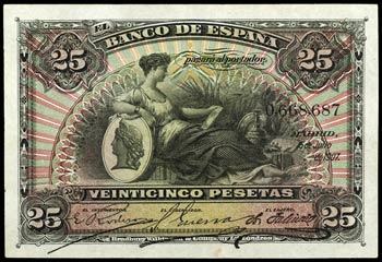 1907. 25 pesetas. (Ed. B117) (Ed. 334). 15 ... 