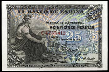1906. 25 pesetas. (Ed. D1) (Ed. 400). 24 de ... 