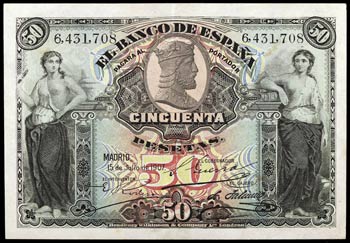 1907. 50 pesetas. (Ed. D6) (Ed. 405). 15 de ... 