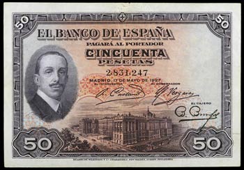 1927. 50 pesetas. (Ed. BD7) (Ed. 406A). 17 ... 