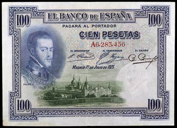 1925. 100 pesetas. (Ed. BD11) (Ed. 410A). 1 ... 