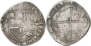 s/d (1578-1586). Felipe II. Potosí. B/?. 8 ... 