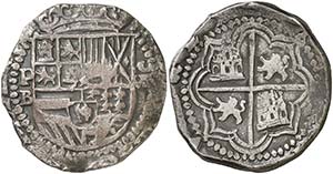 s/d. Felipe III. Potosí. B. 8 reales. (Cal. ... 