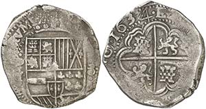 1634. Felipe IV. Potosí. T. 8 reales. (Cal. ... 