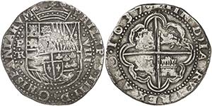 1637. Felipe IV. Potosí. TR. 8 reales. ... 