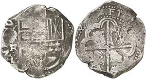 1642. Felipe IV. Potosí. FR/TR. 8 reales. ... 