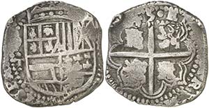 1645. Felipe IV. Potosí. T. 8 reales. (Cal. ... 