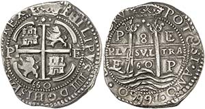 1660. Felipe IV. Potosí. E. 8 reales. (Cal. ... 
