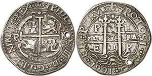 1661. Felipe IV. Potosí. E. 8 reales. (Cal. ... 