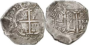 1669. Carlos II. Potosí. E. 8 reales. (Cal. ... 
