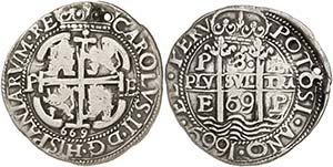 1669. Carlos II. Potosí. E. 8 reales. (Cal. ... 